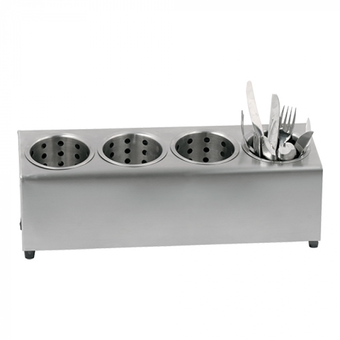 Besteck Ausgabe Unit + 3 Körben Inox